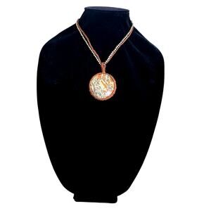 Free People Brandy Pendant Necklace – Layered Crochet & Beaded Chains (NWT)